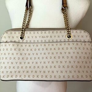 Dkny Beige and Brown Medium Size Tote Purse.